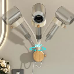 Rotatable Lazy Hair Dryer Holder Bathroom Non-punching Wall-Mounted Wind Duct Storage Rack Adjustable Hair Dryer Storage Rack