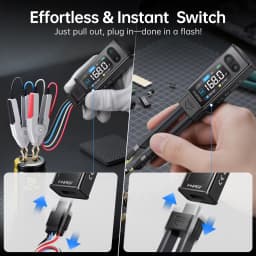 FNIRSI LCR-ST2 Portable Smart Tweezer LCR SMD ESR Tester Resistance Capacitance Inductance Continuity Diode Test Measurement