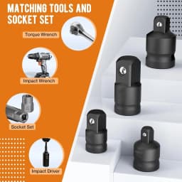 4/6/8/10/12PCS Professional Impact Socket Wrench Adapter Set 1/4 3/8 1/2 3/4 Inch Square Drive Adaptor Reducer Spanner Tool