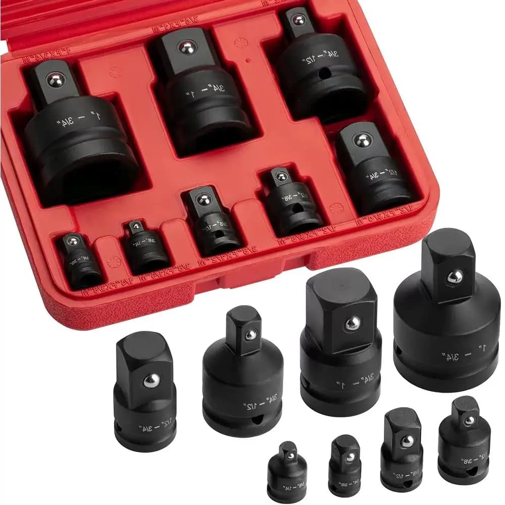 4/6/8/10/12PCS Professional Impact Socket Wrench Adapter Set 1/4 3/8 1/2 3/4 Inch Square Drive Adaptor Reducer Spanner Tool