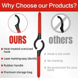 6PCS Coilover Shock Absorber Wrenches, Hook-Type Crescent Wrenches & Wrench Tools For Suspension And Shock Absorber Adjustments