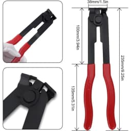 CV Boot Clamp Pliers CV Joint Ear Clamp Banding Tool Set with 8 Crimp Bands For Vehicles ATV UTV Boot Clamps