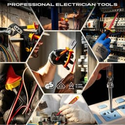 6 in 1 VDE Insulated Screwdriver Bit Set Quick‑Change Interchangeable Screwdriver Kit Slotted & Phillips Insulated Screwdriver