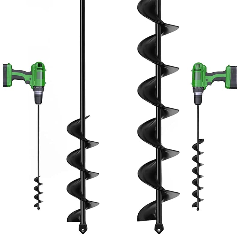 9 Sizes Garden Auger Drill Bit Tool Spiral Hole Digger Ground Drill Earth Drill For Seed Planting Gardening Fence Flower Planter