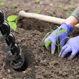 9 Sizes Garden Auger Drill Bit Tool Spiral Hole Digger Ground Drill Earth Drill For Seed Planting Gardening Fence Flower Planter