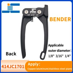 Copper Tube Bender, Tubing Bender 90°,Fuel Brake Pipe Bender Hand Tool 1/4“ 3/16” 1/8“ ,3 In 1 Pipe Tubing Bender
