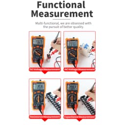 NJTY T21L Inductance Digital Multimeter 600μH-60H Range Duty Cycle 0.1-99% Temp DC AC Amp Voltage Resistance Capacitance NCV Hz