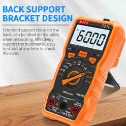 NJTY T21L Inductance Digital Multimeter 600μH-60H Range Duty Cycle 0.1-99% Temp DC AC Amp Voltage Resistance Capacitance NCV Hz