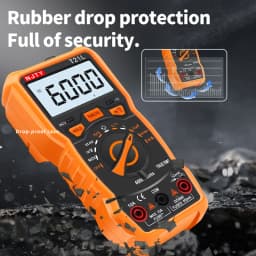 NJTY T21L Inductance Digital Multimeter 600μH-60H Range Duty Cycle 0.1-99% Temp DC AC Amp Voltage Resistance Capacitance NCV Hz
