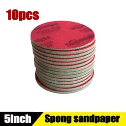 10PCS 5 Inch Foam Dry Wet Sponge Sandpaper Disc Flocking 180-3000 Grit Abrasive Tools For Grinding Sandpaper