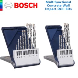 Bosch Original 5Pcs Multifunctional Impact Drill Bits Home Concrete Brick Wall Drilling Triangle Shank 8Pcs Masonry Bit Set