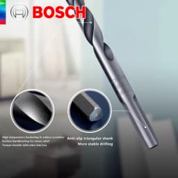 Bosch Original 5Pcs Multifunctional Impact Drill Bits Home Concrete Brick Wall Drilling Triangle Shank 8Pcs Masonry Bit Set