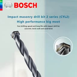 Bosch Original 5Pcs Multifunctional Impact Drill Bits Home Concrete Brick Wall Drilling Triangle Shank 8Pcs Masonry Bit Set