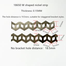 18650 And 21700 Battery 2P Wavy Nickel Strip Nickel Sheet W Type Nickel Strip Coil 2 Units W Type