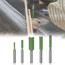 1/4′′ 6mm Shank Single Double Flute Straight Bit Milling Cutter For Wood 6MM Tungsten Carbide Router Bit Woodwork Tool Set