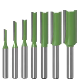 1/4′′ 6mm Shank Single Double Flute Straight Bit Milling Cutter For Wood 6MM Tungsten Carbide Router Bit Woodwork Tool Set