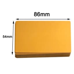 50Pcs Color Metal Business Cards 0.2mm and 0.4mm Thick Engraving DIY Card Office Supplies Aluminum Blank Laser CNC Engraved Card