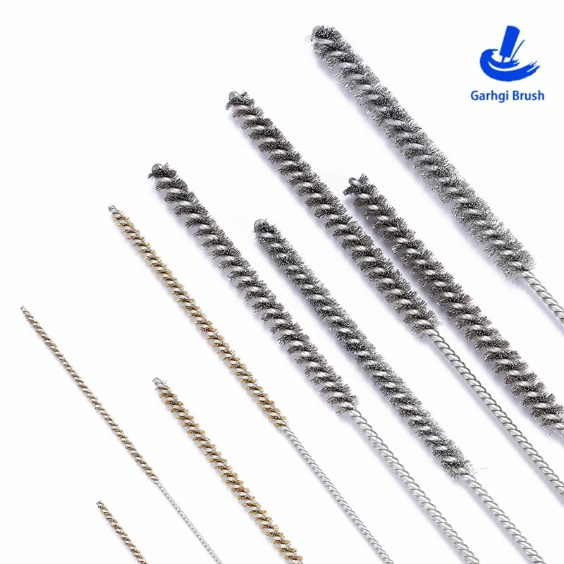 Hand Tool Brushes 60 X 300mm Long Stainless Steel Wire and Copper Wire Cleaning Brushes Twisted-in-Wire Pipe Brushes Rust Remove