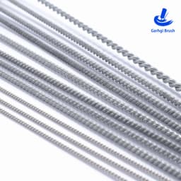 Hand Tool Brushes 60 X 300mm Long Stainless Steel Wire and Copper Wire Cleaning Brushes Twisted-in-Wire Pipe Brushes Rust Remove