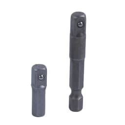 2pcs Impact Socket Adapter 1/4" Hex Shank Drive Extension Rod Wrench Converter For Quick Change Drill Chucks Replacement Tools
