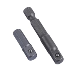 2pcs Impact Socket Adapter 1/4" Hex Shank Drive Extension Rod Wrench Converter For Quick Change Drill Chucks Replacement Tools