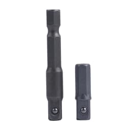 2pcs Impact Socket Adapter 1/4" Hex Shank Drive Extension Rod Wrench Converter For Quick Change Drill Chucks Replacement Tools