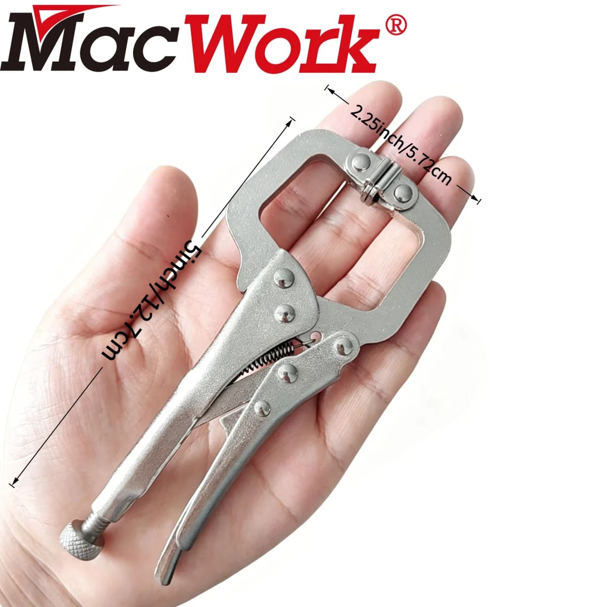 5 inch Mini C Clamp Weld Clip Woodwork Fix Plier Pincer Tong Tenon Locator Pad Wood Work Alloy Steel Hand Tool Grip Vise Swivel
