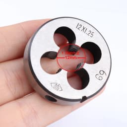 1pc M12*1.25mm Right Hand Metric Thread Tap/Die HSS Machine Threading Taper Plug Tap Round Die