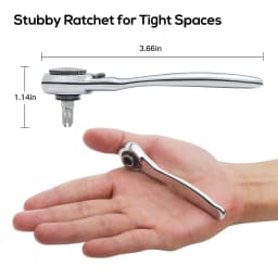 28 in 1 Mini Ratchet Wrench Set Ratcheting Screwdriver and 1/4 Inch Socket Wrench Set 72-Tooth Offset Ratchet Wrench Driver Bit
