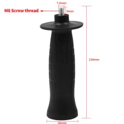 1Pc Angle Grinder Side Handle Plasic & Metal 8mm/10mm Thread Dia 113mm 134mm User-friendly Design Grinding Machine Spare Tool