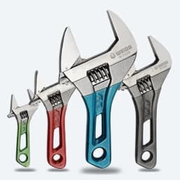 Adjustable Wrench Large Opening Short Handle Mini Monkey Spanner Laser Scale Rubber Wrapped Key Plumbing Pipeline Bathroom Tools