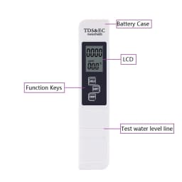 Water Quality Detection Pen Household Drinking Digital Water Quality Tester TDS EC Meter 0-9990 Temperature Meter TEMP PPM Test
