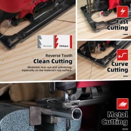 EZARC 30pcs Jigsaw Blades Set with Storage Case, Assorted T-Shank Replacement Jig Saw Blades for Cutting Wood, Plastic and Metal