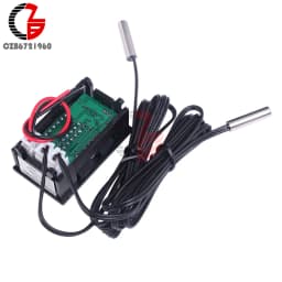 3 Digit 0.28 Inch DC 4V-28V Dual Thermometer Dual LED Display NTC Waterproof Sensor Thermal Thermo Meter 5V 12V 24V Tem Tester