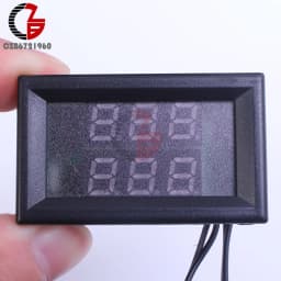 3 Digit 0.28 Inch DC 4V-28V Dual Thermometer Dual LED Display NTC Waterproof Sensor Thermal Thermo Meter 5V 12V 24V Tem Tester