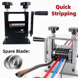 Double Drive Wire Stripper Machine Stripping Tool for 1-17mm Scrap Wire Copper Wire Stripper for Leftover Cable