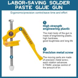 Manual Solder Paste Dispenser Flux Syringe Welding Glue Propulsion Tool UV Solder Mask Ink Welding Green Oil Pusher for PCB BGA