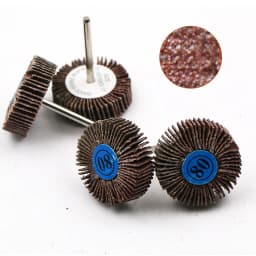 5/10pcs Louver 80 Grit Grinding Sanding Sandpaper Flap Wheel Discs 3.0mm Shank Shutter Polishing Wheel For Dremel Rotary Tools
