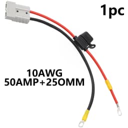50A For Plug Cable With Lug M8 Terminal Battery Charging Connector Heavy Duty Construction