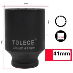 1/2 inch Torx Socket Wrench Head Metric Air Pneumatic Socket Wrench Head 8-41mm Standard Durable Car Auto Truck Repair Tools