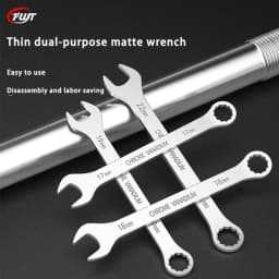 Two-purpose Wrench Open Plum Dumb Wrench 8-24mm Double Head Large Plum Two-purpose Wrench for Auto Repair, Suitable for Car Main