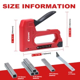 EZARC Hand Staple Gun Kit for Woodworking with 1000 Staples and Staple Remover, Light Duty Stapler and Nail Gun for DIY Crafts