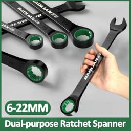 6-19MM Open-end Dual-purpose Ratchet Spanner Combination Ratcheting Wrench Universal Spanners Bicycle Motorcycle Car Repair Tool