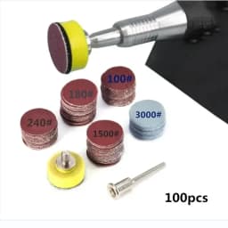 1 Inch 100pcs Sandpaper Set 25mm Sanding Disc Sanding Disc Abrasive Paper 1 Inch Abrasive Polishing Pad for Dremel Tools