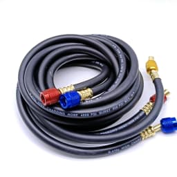 3Pcs R134A/R410A AC Charging Hose Ball Valves 600/800 PSI 1/4" SAE for R12 R22 R502 Car Air-Conditioning Refrigerant Charge Hose