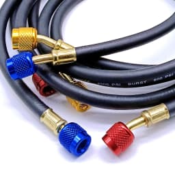 3Pcs R134A/R410A AC Charging Hose Ball Valves 600/800 PSI 1/4" SAE for R12 R22 R502 Car Air-Conditioning Refrigerant Charge Hose