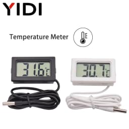 Mini LCD Digital Thermometer Hygrometer Gauge Tester Incubator Aquarium Temperature Humidity Meter Monitor Probe Sensor Detector