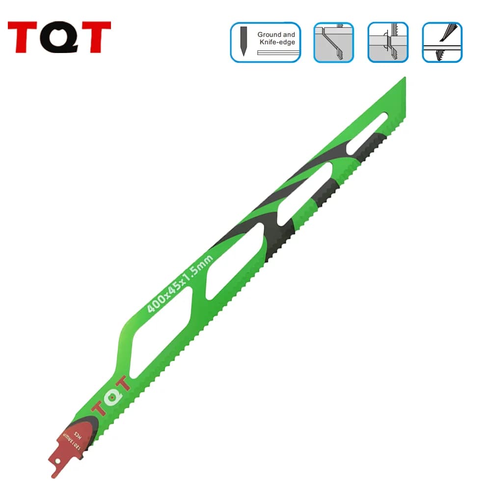 16-Inch 5Tpi Soft Metal Rotary Saw Blade - Hcs Reciprocating Saw Blade, for Cutting Cardboard, Rubber, Carpet, Faux Leather, Foam, Polypropylene - Multi-Purpose Demolition and DIY Tool, 400mm, Saw Blade for Cutting, Mu
