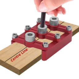 Self Centering Dowelling Jig Woodworking Joinery Hole Drill Guide,Wood Dowel Hole Positioner Locator with 3-10mm Drill Sleeves