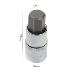 Ninth World 13PCS Allen Key Ratchet Wrench 1/4"3/8"1/2 "Drive Chrome Vanadium Mirror Polished Sockets CRV Steel Bits Garage Tool